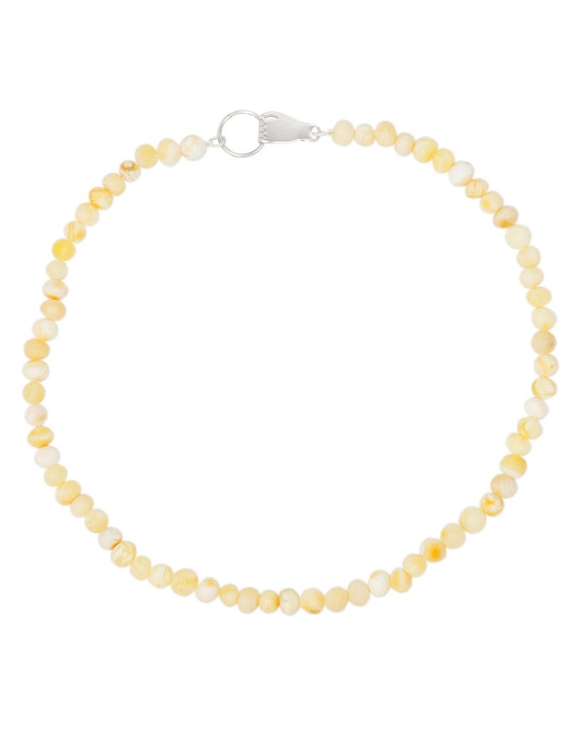 Hand White Amber Necklace